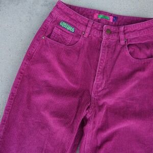 Empyre Y2K Baggy Corduroy Womens Size 2 Pants Skater High Rise Plum Purple